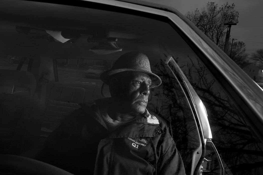 Second Place, James R. Gordon Ohio Understanding Award - Mike Levy / The Plain DealerClyde Jackson is a retired ford worker from the Lorain Assembly Plant.  He put in 35 years.  He drives an 1986 Mercury Grand Marquis.