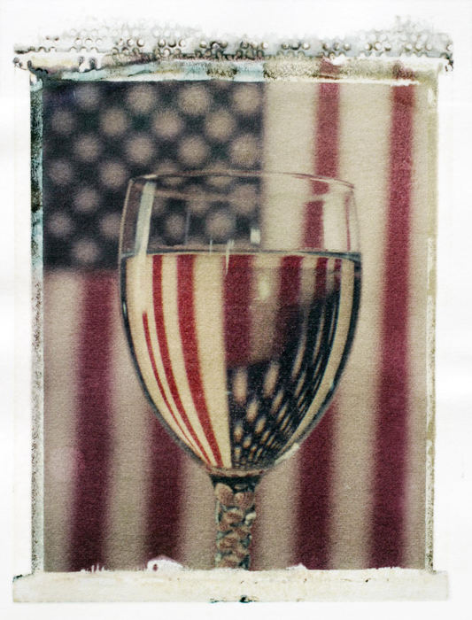 Third Place, Product Illustration - Bill Kennedy / The Plain DealerPolaroid transfer depicting wine of the United States.