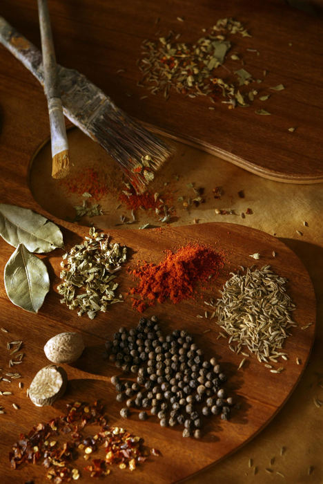 Award of Excellence, Product Illustration - Jim Witmer / Dayton Daily NewsA gourmet cook uses spices for flavor like an artist's palette of colors. 
