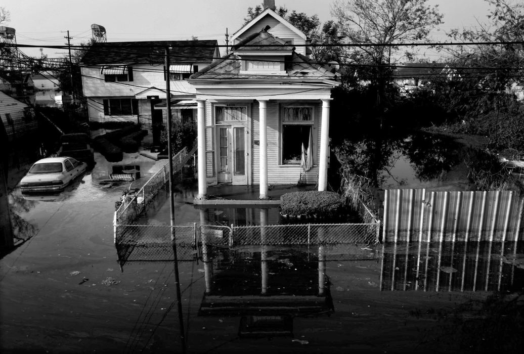 Award of Excellence, George S. Smallsreed Photographer of the Year Award - Dale Omori / The Plain DealerHomes are surrounded by flood waters in New Orleans in the aftermath of Hurricane Katrina.                                