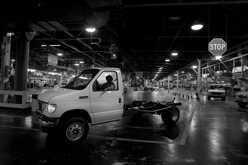 First place, George S. Smallsreed Photographer of the Year Award - Mike Levy / The Plain DealerTwo days before the Lorain Assembly Plant closed Ford allowed media in for a last tour of the factory that produced the Ford Econoline for almost fifty years.