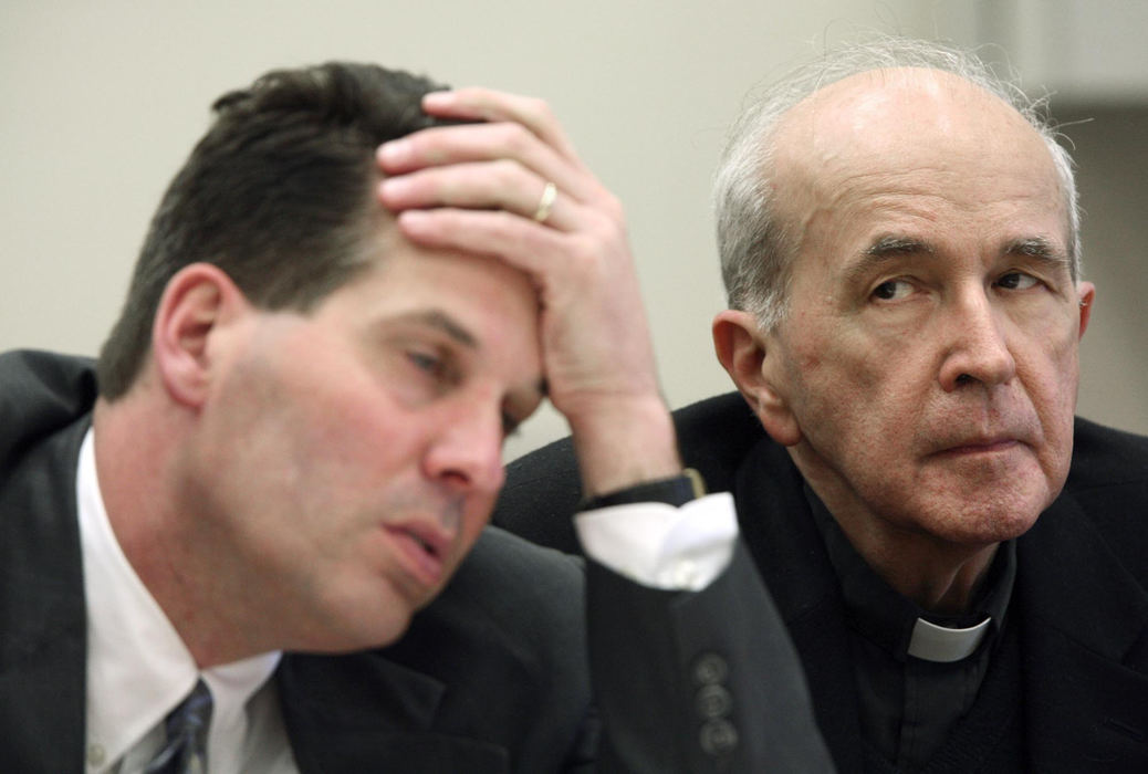 First Place, News Picture Story - Andy Morrison / The BladeAttorney John Thebes shows his frustration defending the Rev. Gerald Robinson during his murder trial.