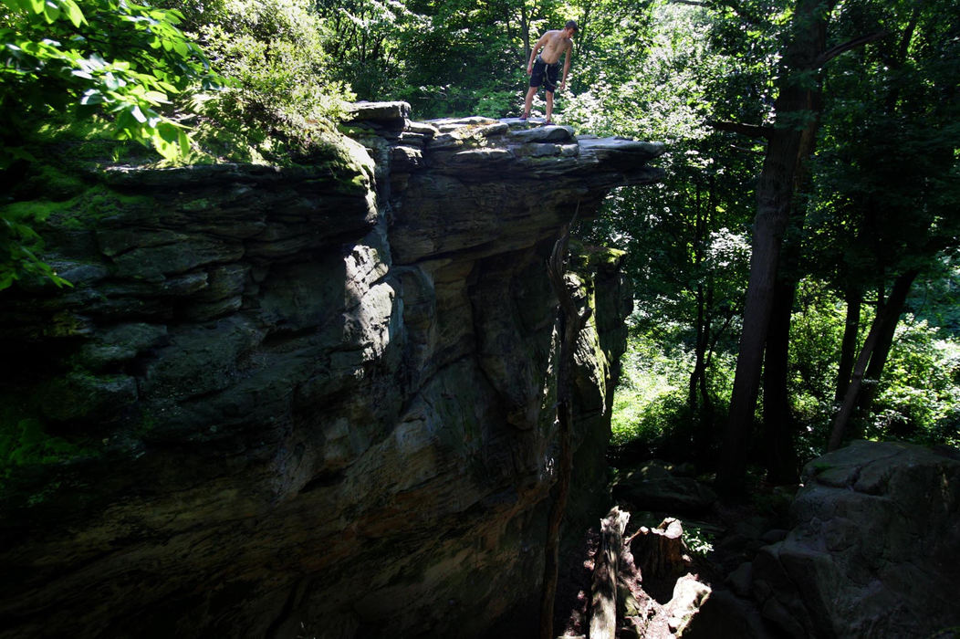 Award of Excellence, Photographer of the Year - Dale Omori / The Plain DealerA climber sets up ropes atop Whipps Ledges in the Hinckley Reservation.                               