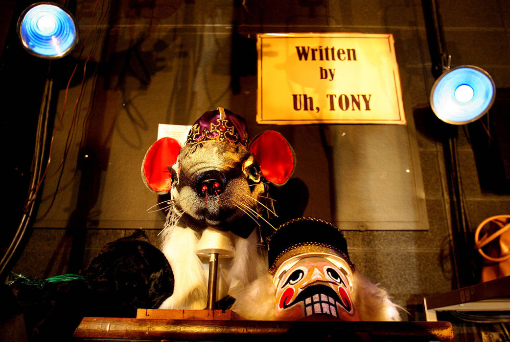 Award of Excellence, Feature Picture Story - Lisa DeJong / The Plain Dealer Masks for the Mouse King and the Nutcracker wait backstage during dress rehearsal for the "Nutcracker".