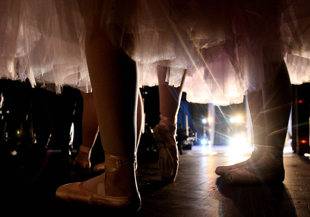 Award of Excellence, Feature Picture Story - Lisa DeJong / The Plain Dealer Ballerinas waits in the wings during dress rehearsal for the Nutcracker.
