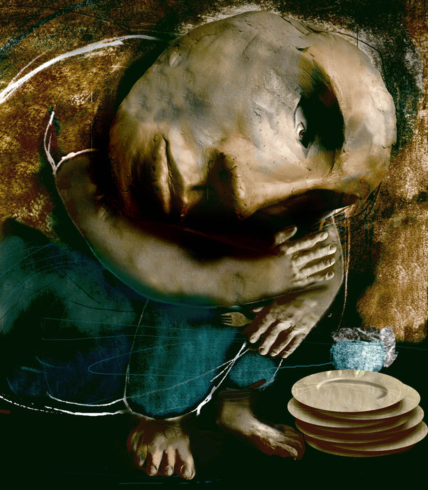 Award of Excellence, Issue Illustration - Andrea Levy / The Plain DealerOverweight children contend with burdens both seen and unseen, often feeling monstrous and exiled.Photo-illustration accompanied a story on this psychological trauma.