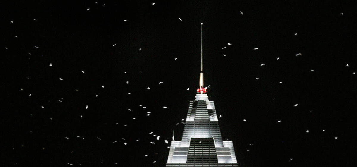 Third Place, Photographer of the Year Large Market - John Kuntz / The Plain DealerSeagulls swoop around the illuminated top of Key Tower early Saturday morning, looking like moths circling a flame and adding dashes of white to a dark sky while soaring around the Cleveland landmark.