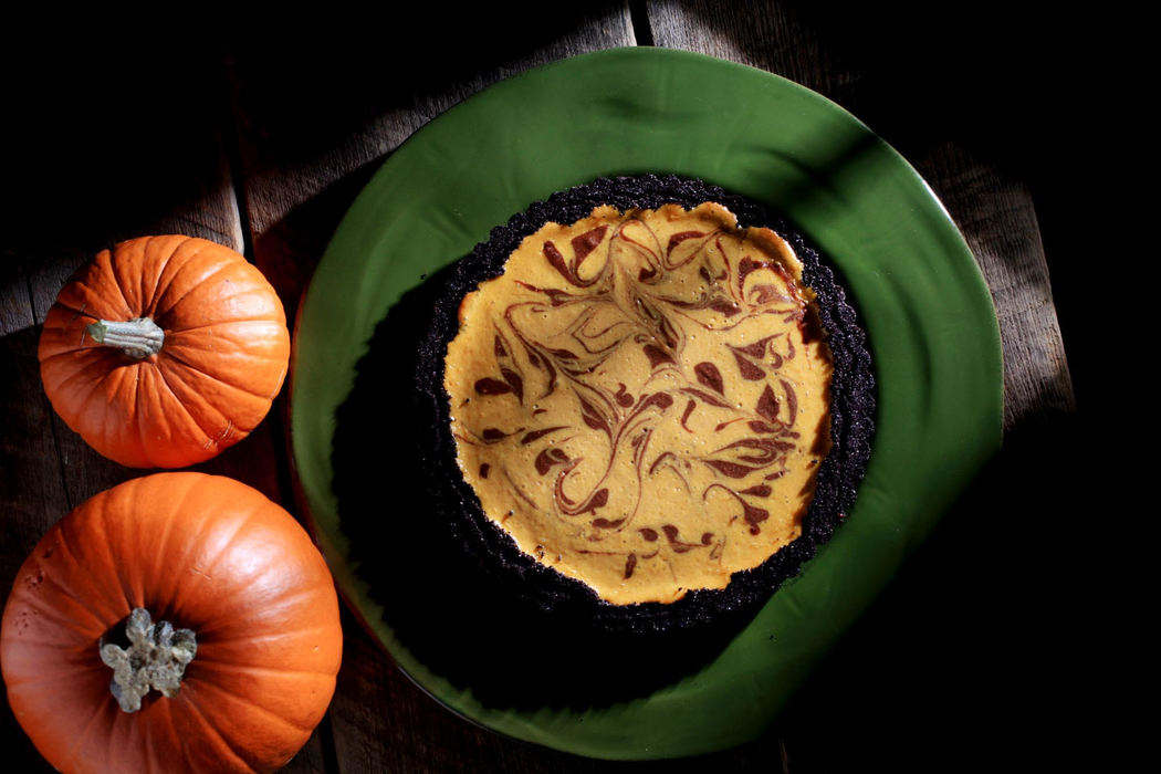 Third place, Product Illustration - Fred Squillante / The Columbus DispatchPumpkin-chocolate cheesecake tart.