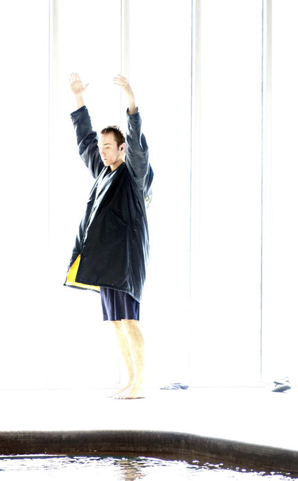 Award of Excellence, Sports Portfolio - Kyle Robertson / The Columbus DispatchSt. Ignatius's Keith Carmichael warms up before diving in 2012 OHSAA Mens Division I One Meter Diving Championship at C.T. Branin Natatorium in Canton, February 23, 2012. 