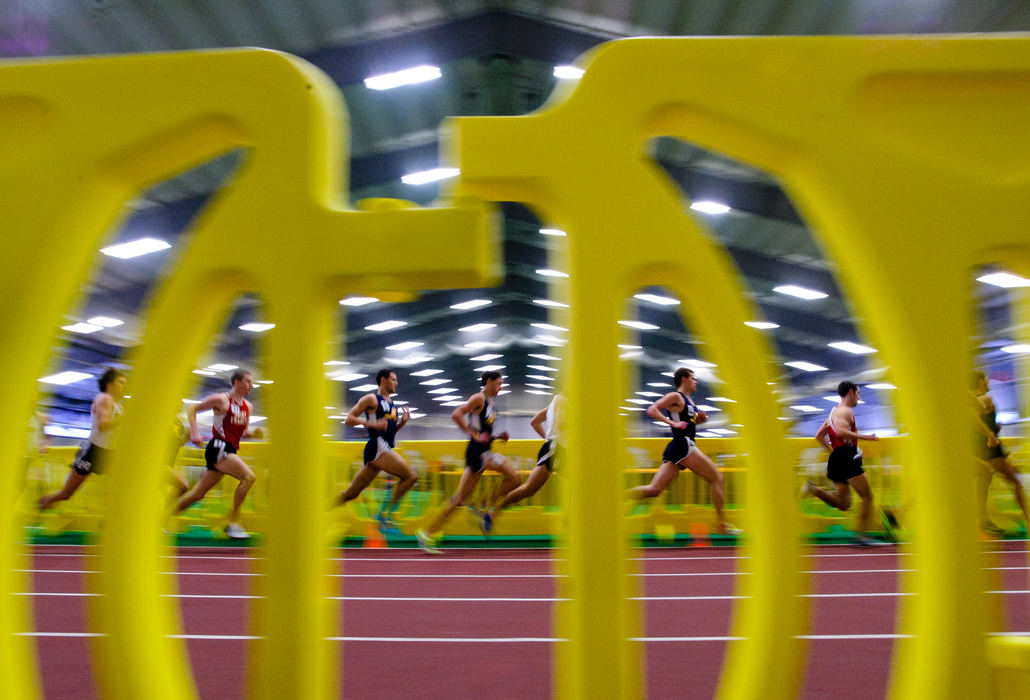 First place, Sports Portfolio - Joel Hawksley / Ohio UniversityRunners compete in the one-mile race during the Doug Raymond Invitational in Kent.