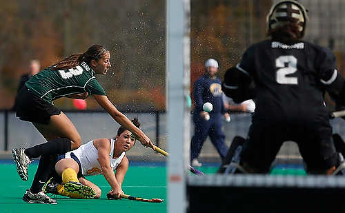 Third place, Student Photographer of the Year - Coty Giannelli / Kent State UniversityJunior Rebecca Lee attempts to score during Kent State's games against Michigan State. The Flashes fell to the Spartans 4-2.