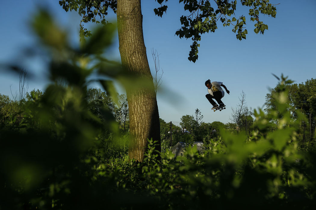 Third Place, Ron Kuntz Sports Photographer of the Year - Jabin Botsford / Western Kentucky UniversityBROOKLYN, NY.  - JUNE 12: Justin Gilharry, 20, launches off a ramp in a new skate park in Kelly Canarsie Park in Brooklyn, N.Y. on Wednesday, June 12, 2013. "I love it here," said Gilharry. "This is my favorite park in the city." The park falls into the district of city council member Lewis A. Fidler who has spent around 30 million dollars on parks over the past 12 years in his district.CREDIT: Jabin Botsford/The New York Times