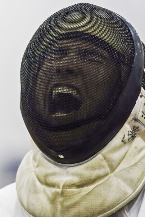 Second Place, Student Photographer of the Year - Alex Holt / University of KentuckyWesley Barja, 19 from Charlotte, NC, celebrates his victory over Michael Slonim-Gopman, of the Cambridge Fencing Club, Sunday afternoon, June 30, 2013. The victory put Barja in the gold medal bout. 