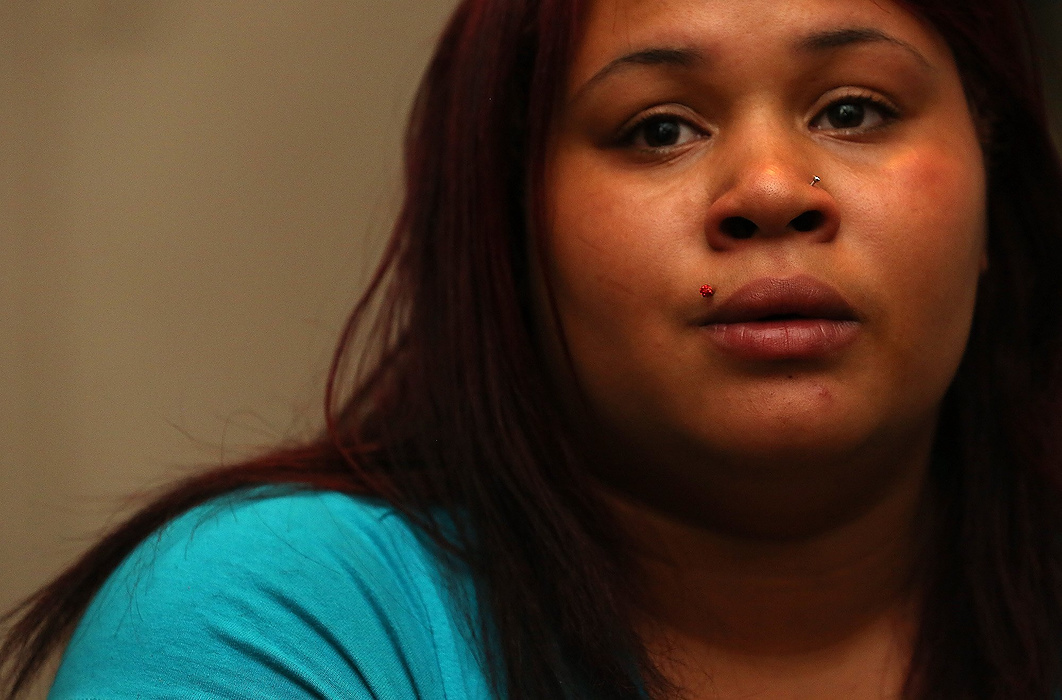 Second Place, James R. Gordon Ohio Understanding Award - Brooke LaValley / The Columbus DispatchKay McCall cries while talking about the loss of her daughter Kamora Ivery during an interview in her home in Columbus, Ohio on July 30, 2014. Kamora died as a result of "Unsafe sleep" according to the coroners report. Unsafe sleep describes a variety of situations, and is considered one of the most common cases of death for infants in Columbus. It is also one of the most preventable. 