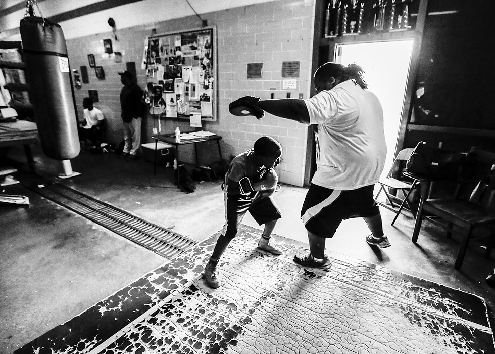 Third Place, Photographer of the Year - Large Market - Andy Morrison / The (Toledo) BladeA young boxer trains at the Glass City Boxing Gym. The gym has been steadily turning amateur boxers into professionals. 