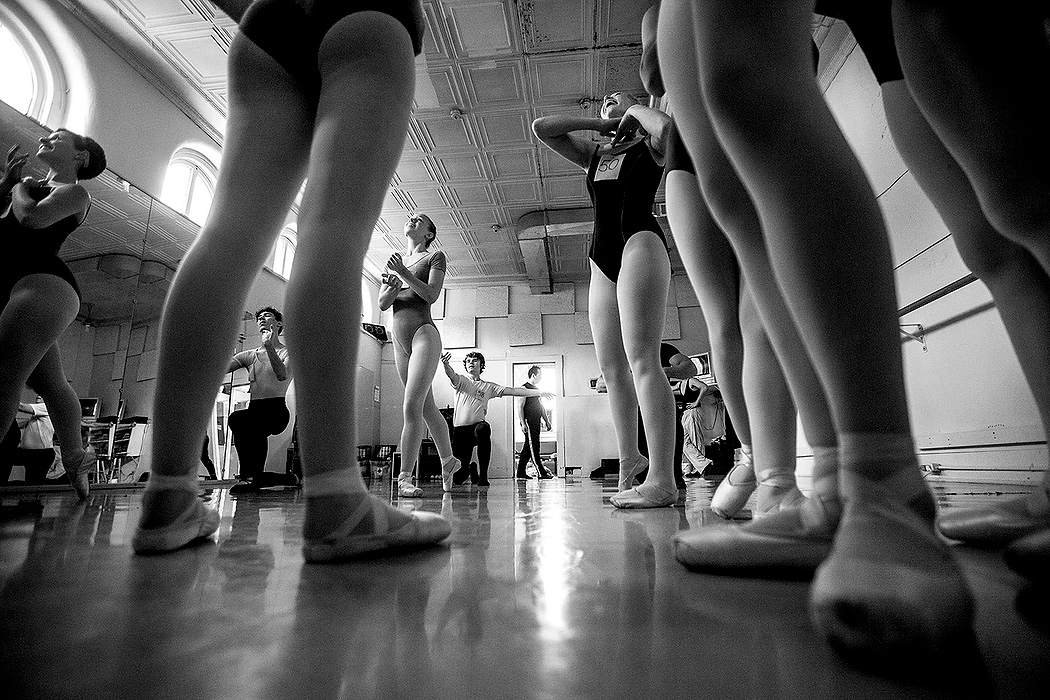 First Place, Photographer of the Year - Small Market - Jessica Phelps / Newark AdvocateDancers take turns practicing partnering before auditions for principal roles for the Central Ohio Youth Ballet's  production of "The Nutcracker." 