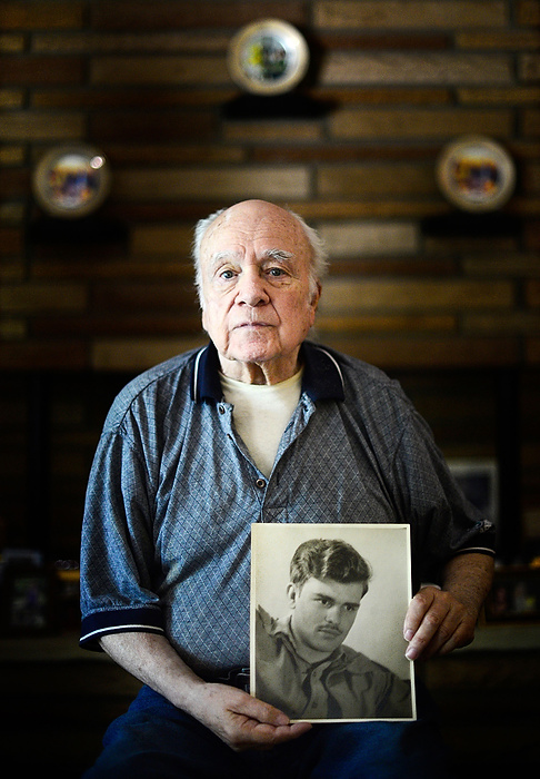 Second Place, Student Photographer of the year - Isaac Hale / Ohio UniversityBilly Power holds an old photograph of Corporal Harold Reed in his home in Toledo. Both Power and Reed served in the armed forces during the Korean War, but Reed perished in the Chosin Reservoir during the conflict. Power has spent decades tirelessly working to ensure that the body of Reed be brought home to the United States and laid to rest with the rest of Reed's family.