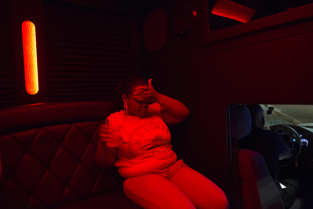 Best of Show - Liz Moughon / Ohio UniversityMicheshia sips a drink in Master P's bus on the way to his concert in New Orleans, LA. A photo of Dequante was displayed for thousands  to see while Master P sang "I Miss My Homies."