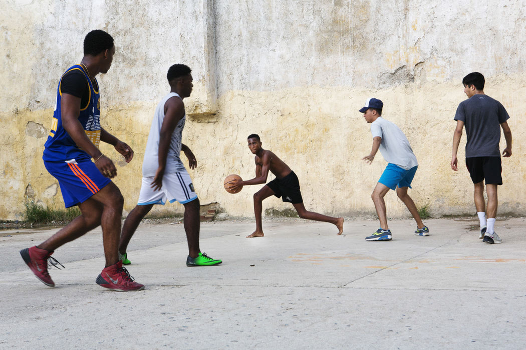 Second Place, Larry Fullerton Photojournalism Scholarship - Madeleine Hordinski / Ohio UniversityAn evening pick-up game on the court between Lamparilla and Amargura on May 12, 2018, in Habana Vieja, Havana, Cuba. 