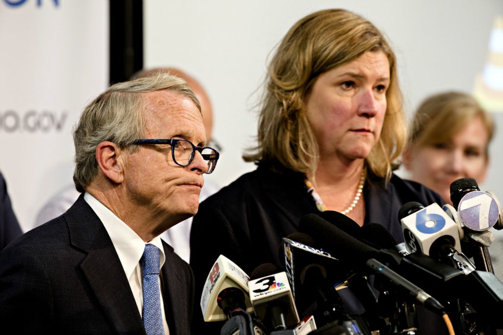 Award of Excellence, News Picture Story - Albert Cesare / The Cincinnati Enquirer, “Mass Shooting Dayton ”Governor Mike DeWine speaks during a press conference about a mass shooting that left ten dead, including the shooter, and 26 injured along the 400 block of E. Fifth Street, Sunday, Aug. 4, 2019, in Dayton , Ohio. 