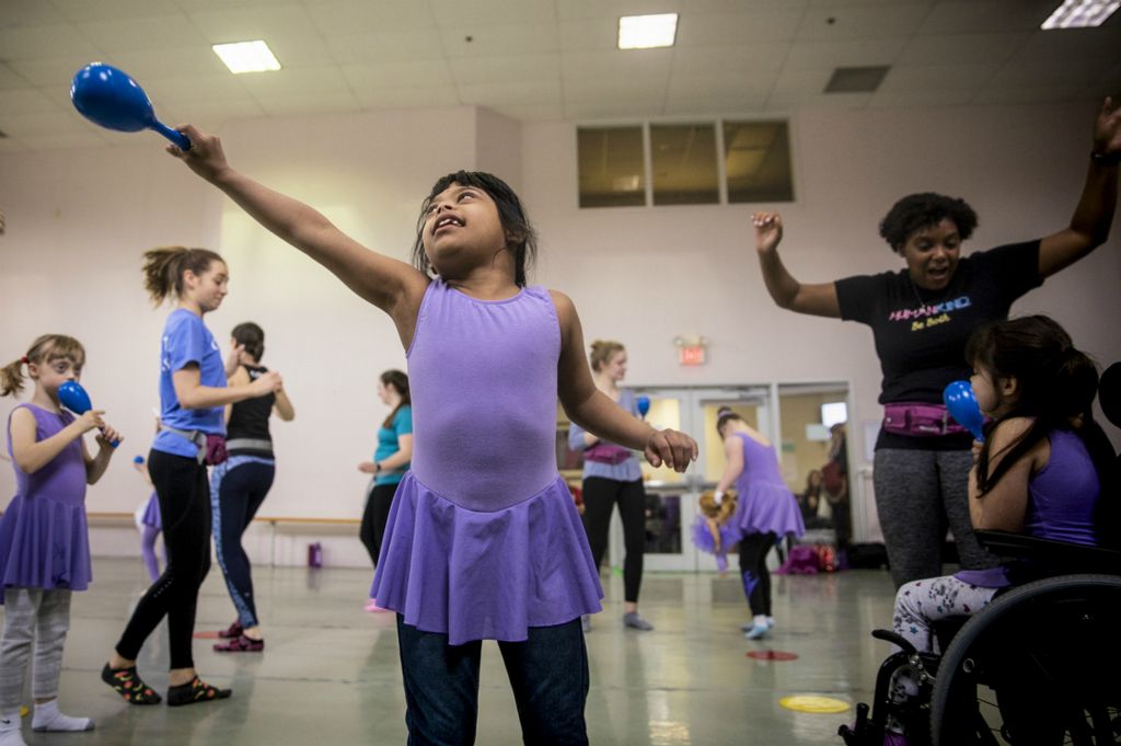 First Place, Photographer of the Year - Large Market - Meg Vogel / The Cincinnati EnquirerSaanvi Kopta dances with her Ballet Moves class on Saturday, March 9, 2019 at the Cincinnati Ballet in the West End. At the beginning of every class, each dancer gets a song to dance and express themselves in front of their peers. 