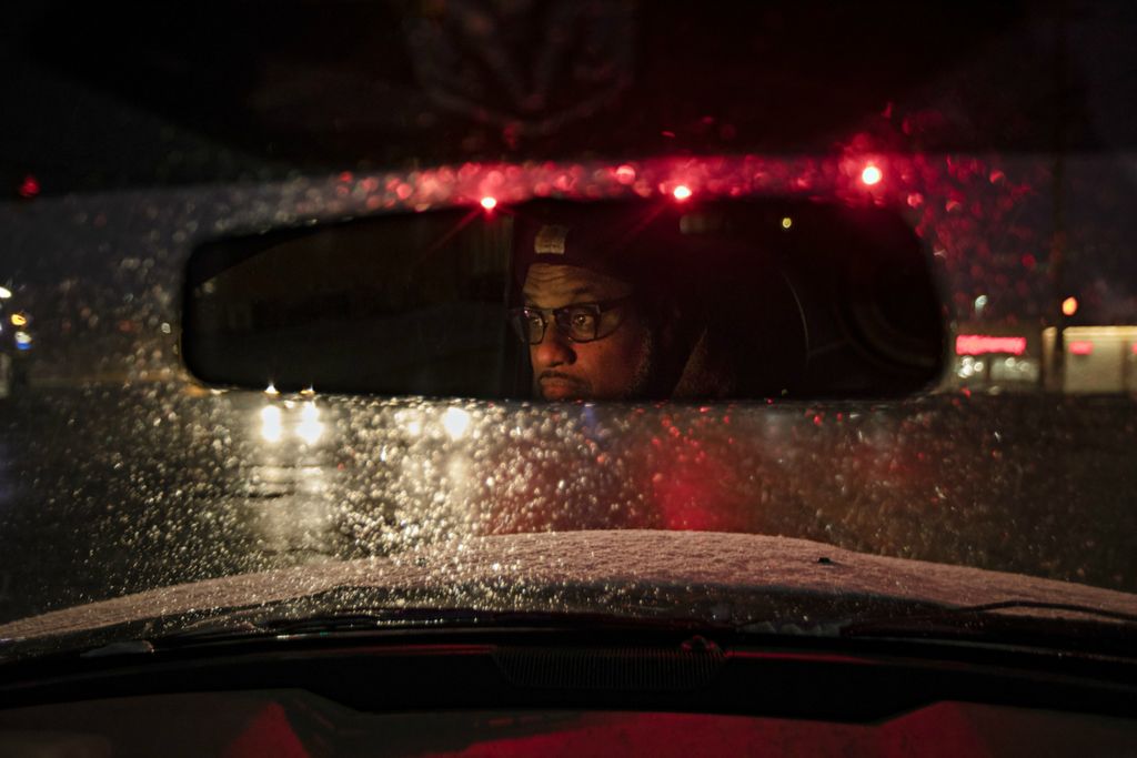 Award of Excellence, Photographer of the Year - Large Market - Albert Cesare / The Cincinnati EnquirerTimothy Mathews, an AK Steel truck driver, drives on Highway 4 through Middletown towards his home in Dayton on Thursday, Feb. 28, 2019. 