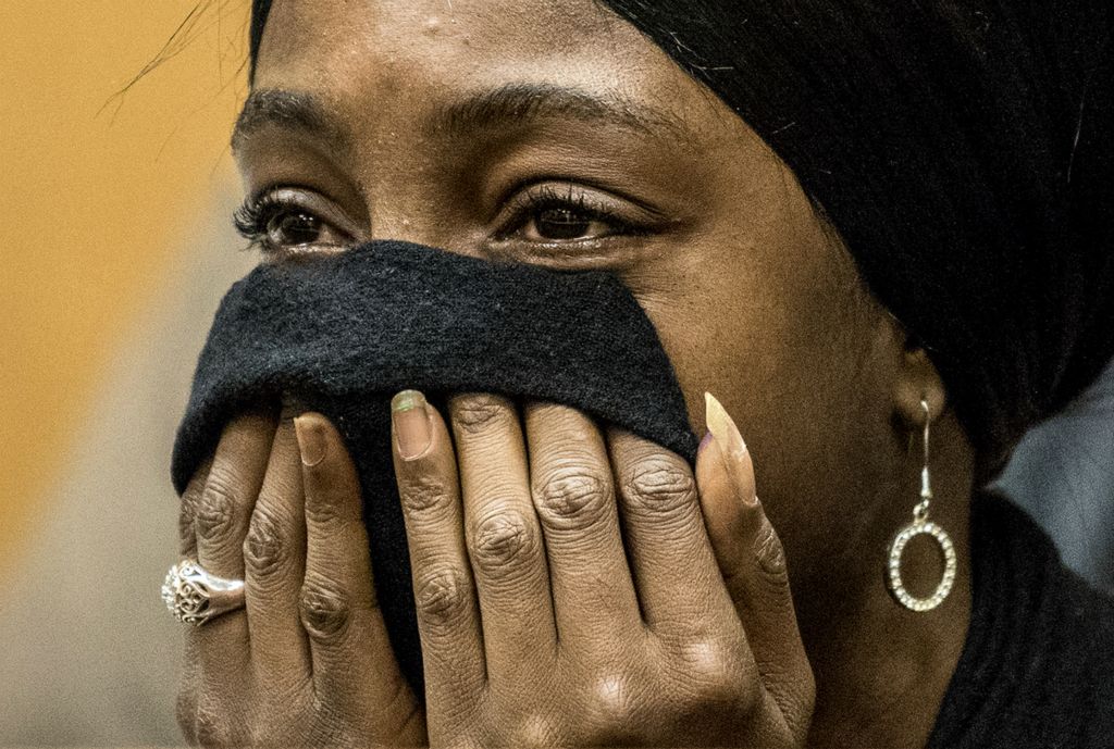 First place, Photographer of the Year - Small Market - Jessica Phelps / Newark AdvocateShantell Hill reacts reacts as Judge Branstool imposes a 24 month sentence for a third degree felony of reckless homicide for Keontraye Marks on November 6, 2019. Marks fatally stabbed 35 year old Theadore Collins in October of 2018 during an altercation.