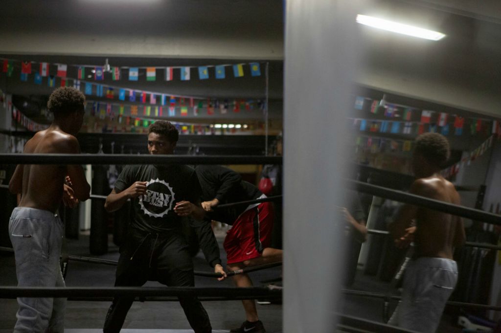 Second Place, Chuck Scott Student Photographer of the Year - Michael Blackshire / Ohio UniversityDemontaze Duncan, 18, does boxing drills during practice on October 10, 2020. Duncan practices six days a week. 