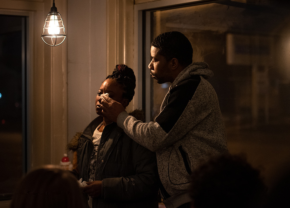 Award of Excellence, Feature - Katie R Forbes / Freelance, “Julius Tate”Parents of Julius Tate Jr, who was killed by Columbus Police. Speaking at "The People's State of the City." 