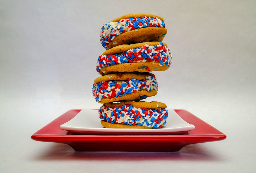 First place, Product Illustration - Jeremy Wadsworth / The Blade, "Ice Cream Sandwiches"Patriotic Ice Cream Sandwiches.