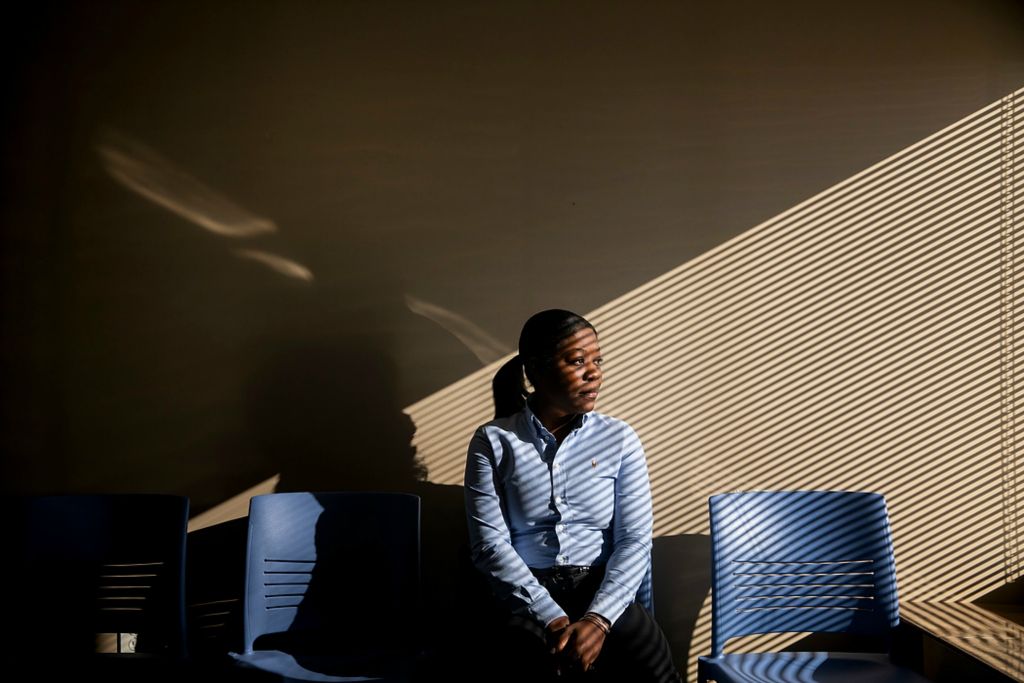 Second place, Photographer of the Year - Large Market - Meg Vogel / The Cincinnati EnquirerCincinnati Police Detective Takia Smith sits for a portrait inside the offices of the Cincinnati Police Department's Criminal Investigation Section on Tuesday, November 23, 2021 in Queensgate. Det. Smith works in the violent crimes unit and investigates homicides. In 2021 in Hamilton County, 15 juveniles were charged with murder, more than the last four years combined. Det. Smith, a Cincinnati native who grew up in English Woods and West Price Hill, she’s familiar with the neighborhoods where the violence she investigates occurs. She’s the mother of a 14-year-old girl. Det. Smith said, "Last year, we saw young people, but not teenagers. This year, it’s the teenagers. They don’t know how to rationalize. They don’t know how to communicate. They are driven by their anger. It’s like a toddler. If an adult slaps a 2-year-old on the hand and tells them ‘no,’ the 2-year-old will hit you right back. Because that’s what they’re reacting to. They don’t think. They don’t rationalize." She continued, "When I interviewed my first 14-year-old (homicide suspect), I’m thinking to myself, he don’t even understand what he did to his life. Consequences? What are consequences? They don’t know. They don’t understand.”