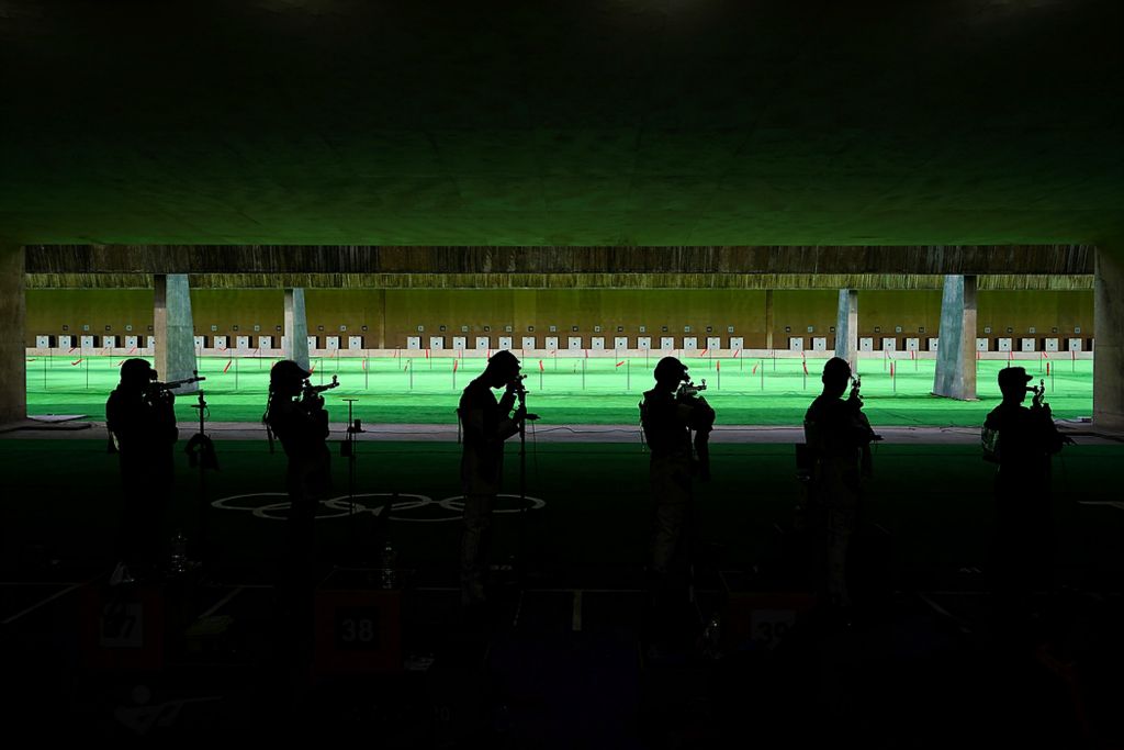 Third place, Ron Kuntz Sports Photographer of the Year - Kareem Elgazzar / The Cincinnati EnquirerA general scene of the men's 50m rifle 3 position qualification during the Tokyo 2020 Olympic Summer Games on Aug. 2, 2021, at Asaka Shooting Range in Tokyo, Japan.