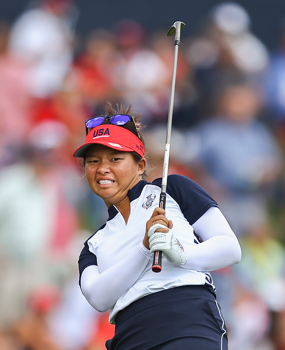 Award of Excellence, Sports Picture Story - Jeremy Wadsworth / The Blade, “Solheim Cup”Megan Khang of Team USA watches her shot the ninth hole during the second round of the Solheim Cup Sunday, September 5, 2021, at the Inverness Club in Toledo. 