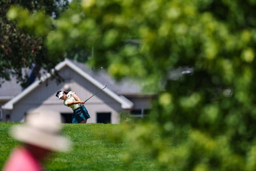 Award of Excellence - Ron Kuntz Sports Photographer of the Year Jeongeun Lee6 hits from the first fairway during the second round of the Dana Open at Highland Meadows Golf Club in Sylvania on Friday, July 14, 2023.  (Rebecca Benson / The Blade)